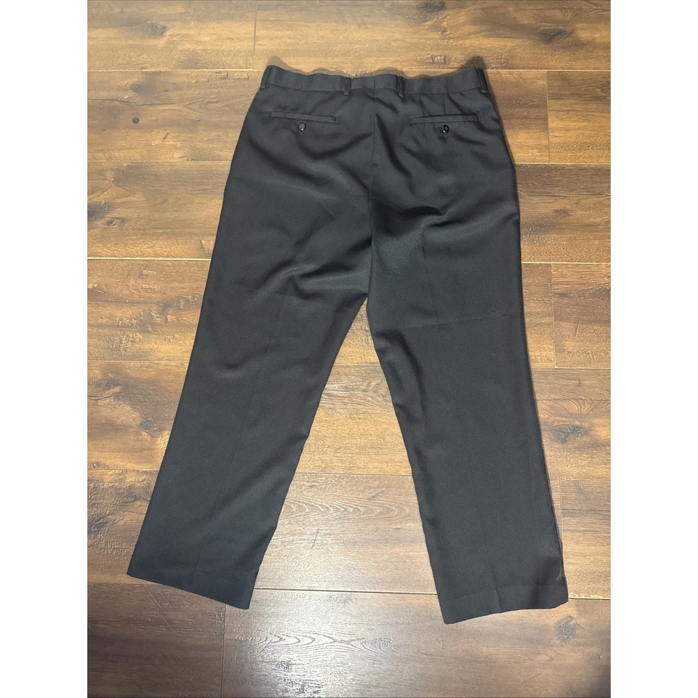 Louis Raphael Tailored Dress Pants Men's 36x30 Black Flat Front Career Casual - Picture 2 of 7